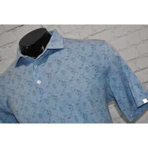 Tasc Golf Polo Shirt Mens Size Large Modal Polyester Blend Blue Performance